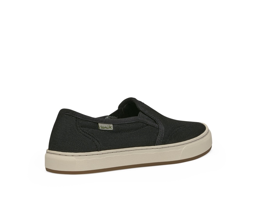 Sanuk W Avery Hemp Washed Black