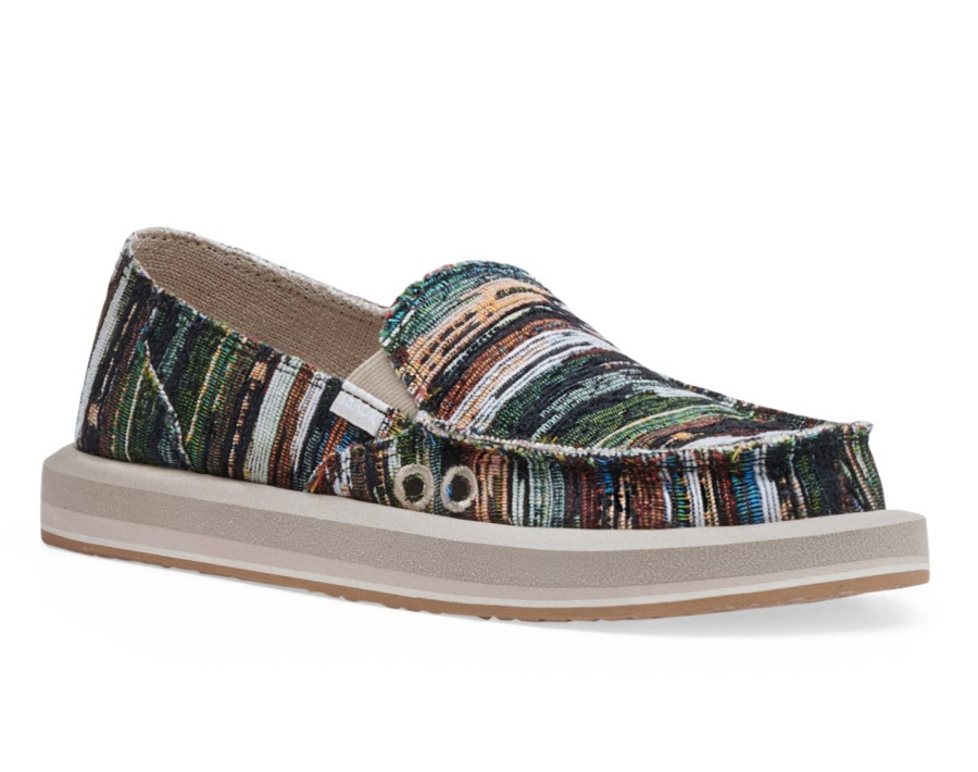 Sanuk W Donna St Grandma'S Couch Black Multi