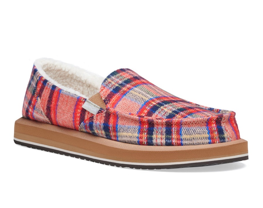 Sanuk W Donna St Plaid Chill Red Multi