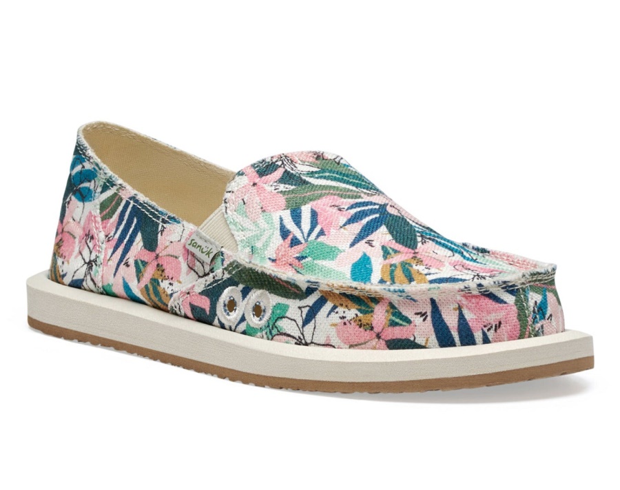 Sanuk W Donna Tropical Pink-Green