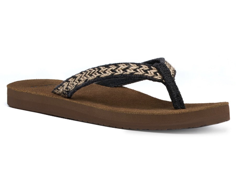 Sanuk W Fraidy Jute Black-Tan