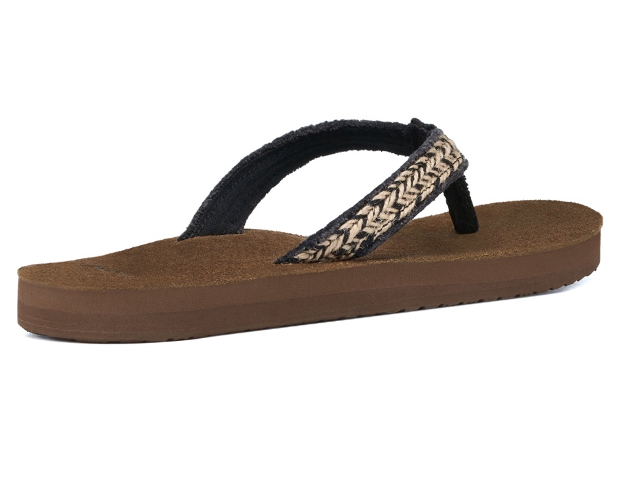 Sanuk W Fraidy Jute Black-Tan