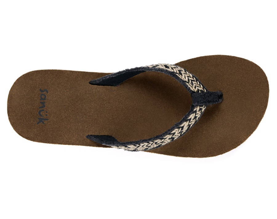 Sanuk W Fraidy Jute Black-Tan