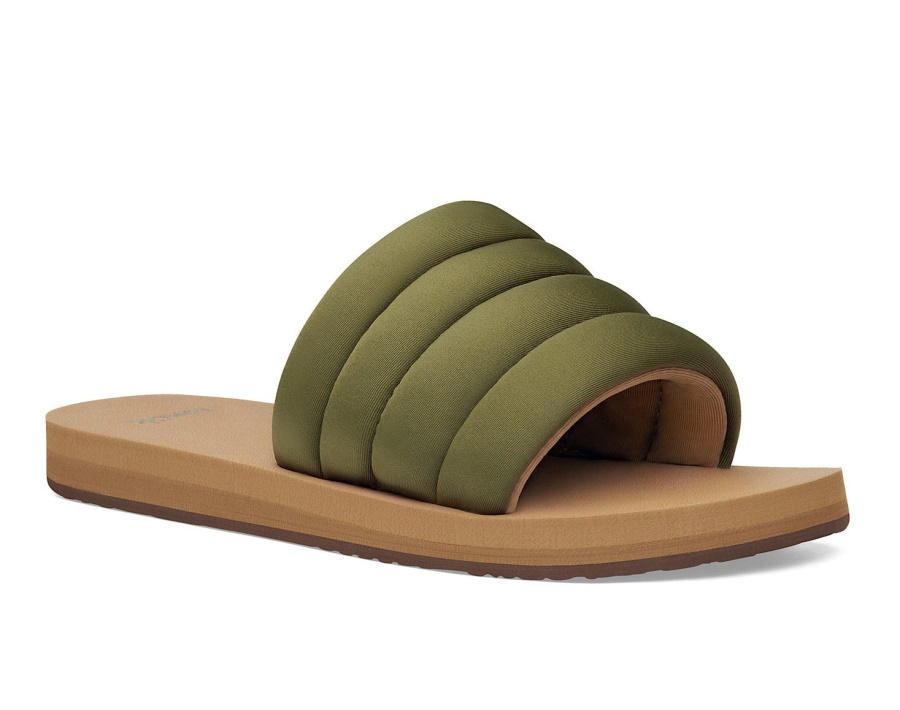 Sanuk W Puff N Slide St Dark Olive