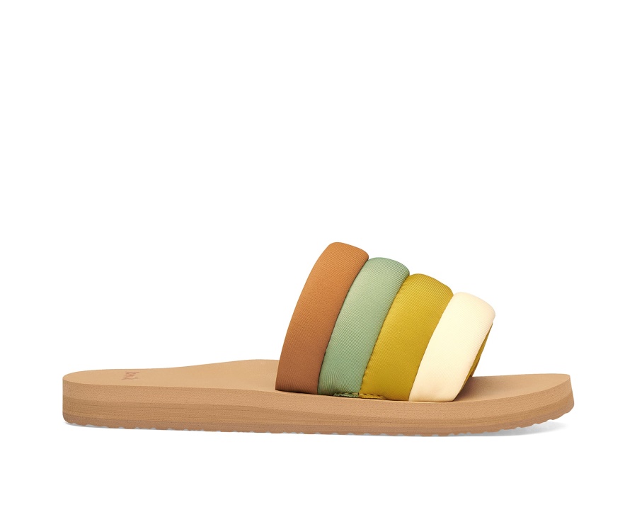 Sanuk W Puff N Slide St Sage-Mustard
