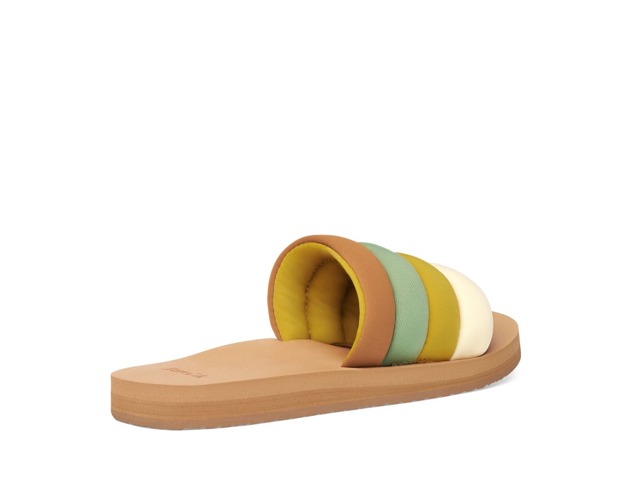 Sanuk W Puff N Slide St Sage-Mustard