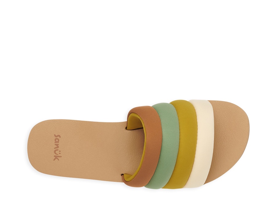 Sanuk W Puff N Slide St Sage-Mustard