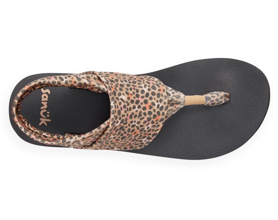 Sanuk W Sling St Cheetah Tan Multi