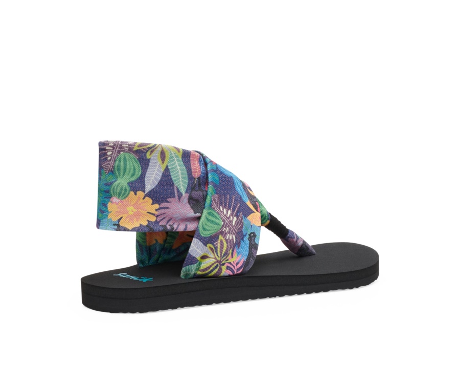 Sanuk W Sling St Tropical Jaguar Black Multi