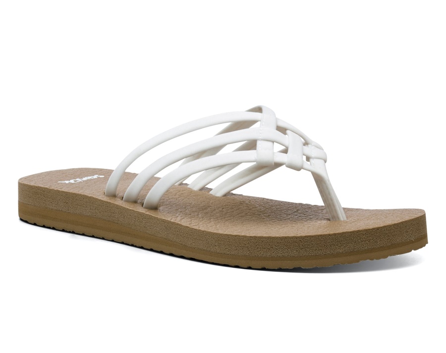 Sanuk W Yoga Sandy Tan-White