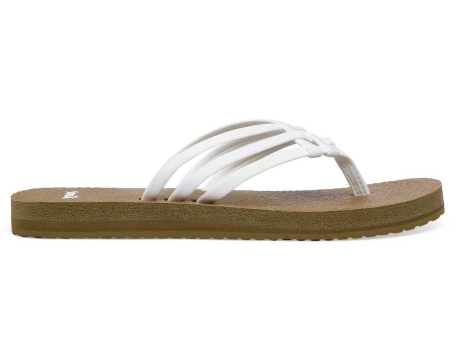 Sanuk W Yoga Sandy Tan-White