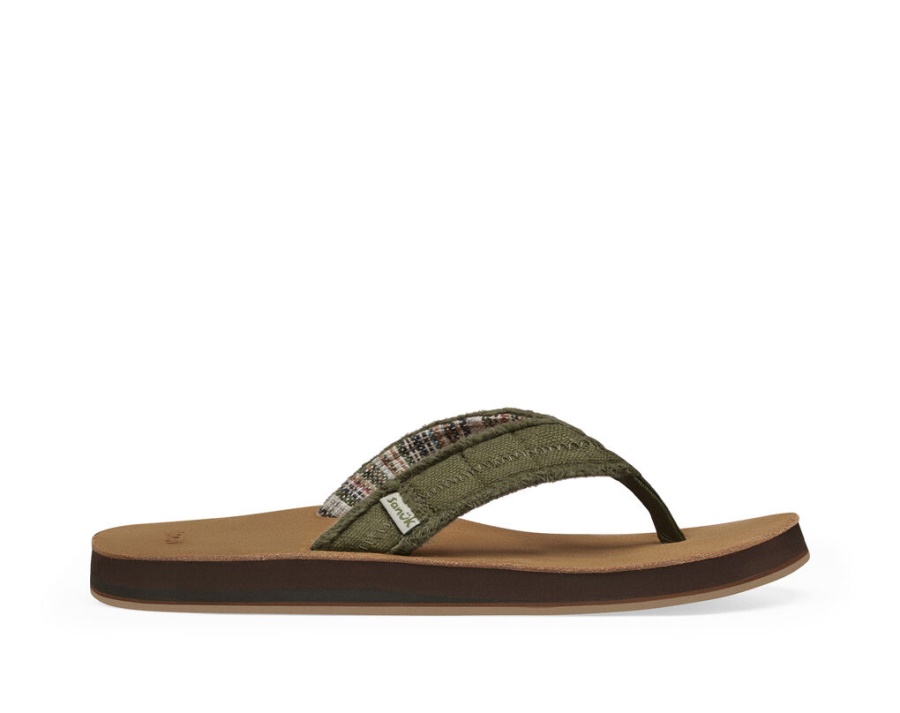 Sanuk Fraid Not St Dark Olive