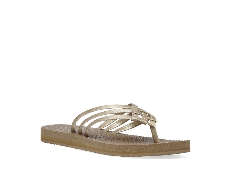 Sanuk Yoga Sandy Metallic Champagne