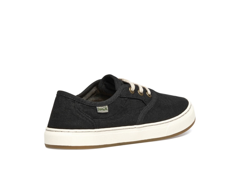 Sanuk Avery Lace Hemp Washed Black