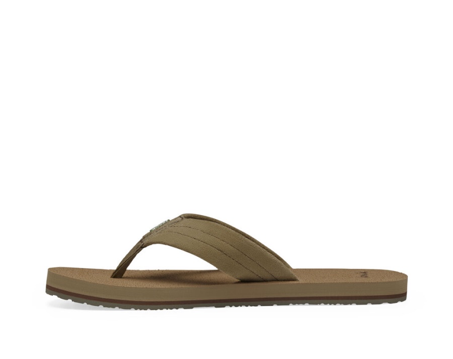 Sanuk Beer Cozy Stacker Suede Tan