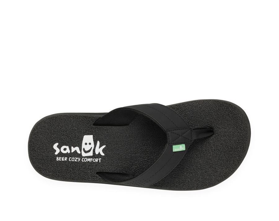 Sanuk Beer Cozy Coaster Black