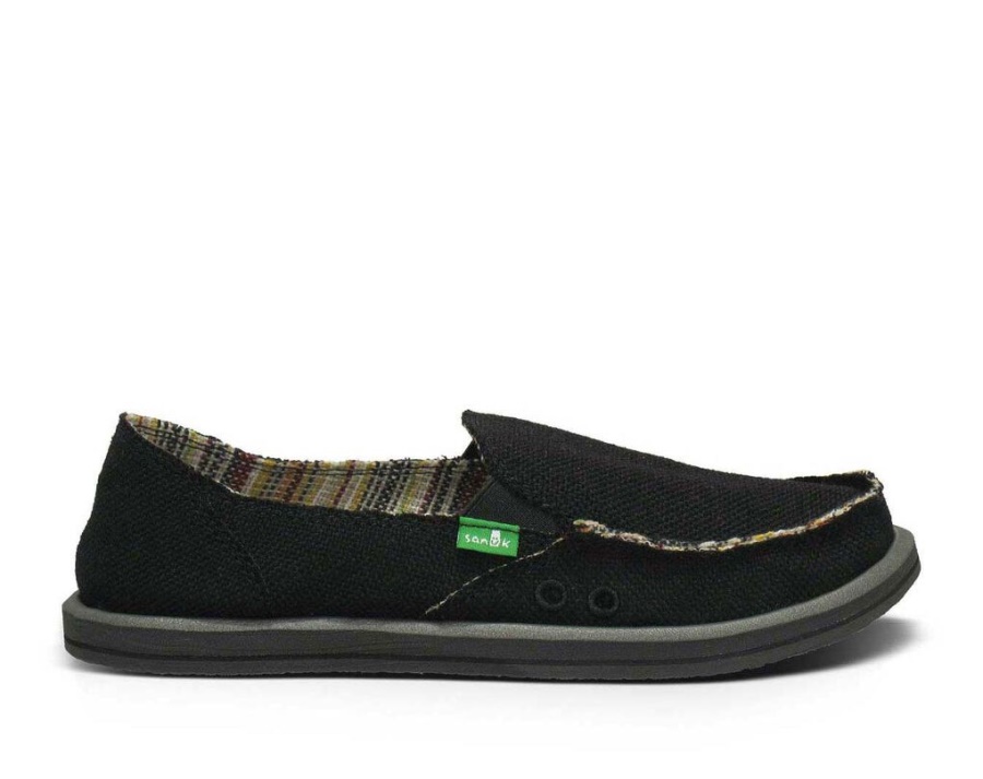 Sanuk Donna Hemp Black