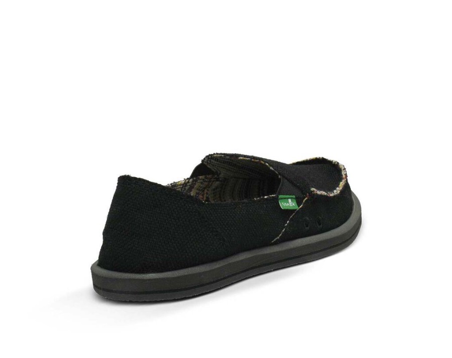 Sanuk Donna Hemp Black