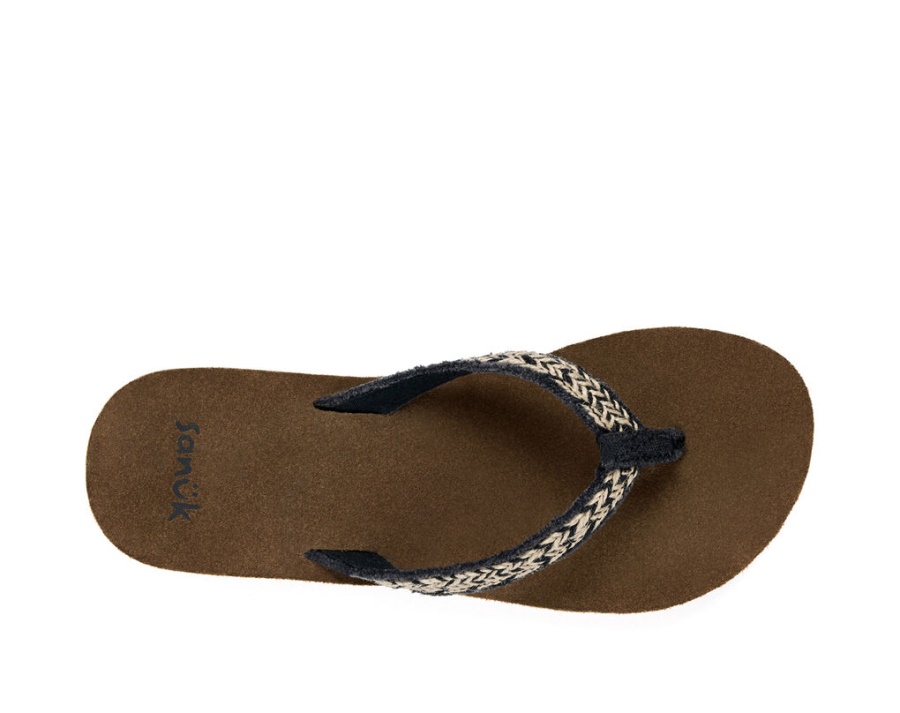 Sanuk Fraidy Jute Black-Tan