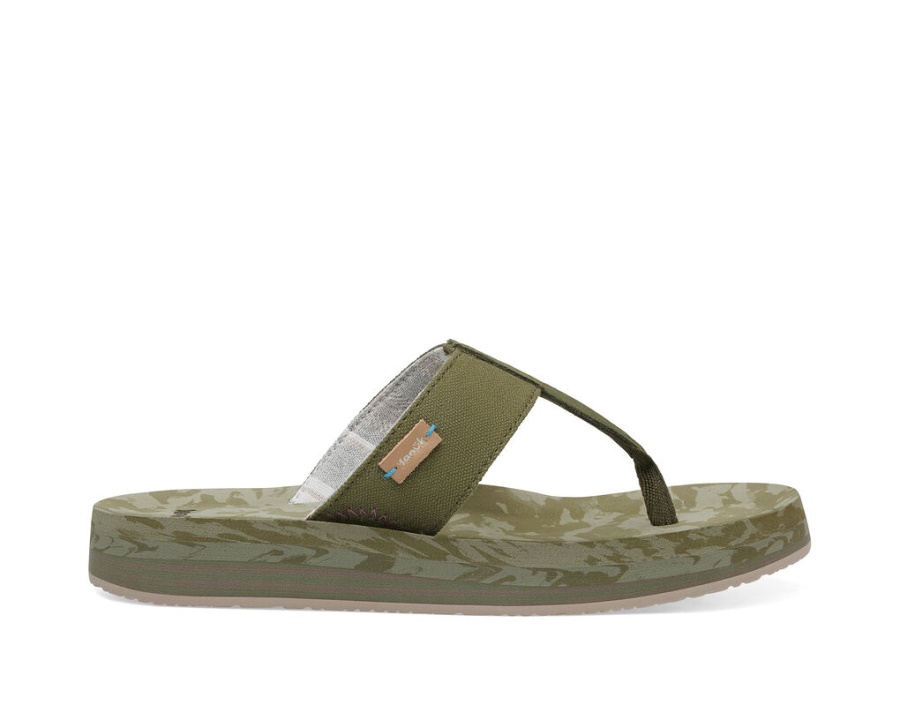 Sanuk Islay St Plus Stripe Dark Olive
