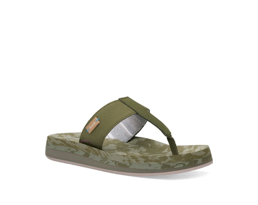 Sanuk Islay St Plus Stripe Dark Olive