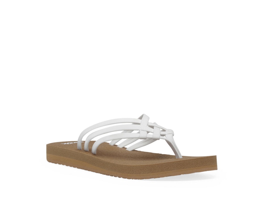Sanuk Yoga Sandy Tan-White