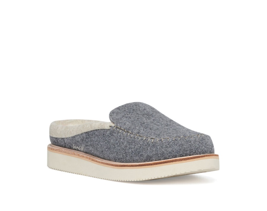 Sanuk Cozy Vibe Slipper Sm Wool Charcoal