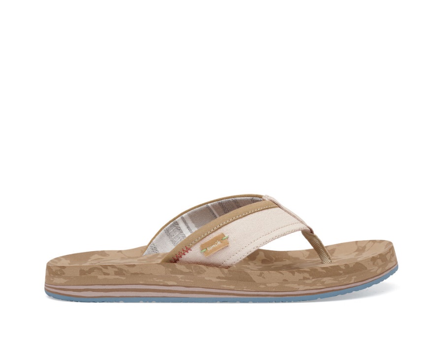 sanuk_big_swell_st_plus_stripe_tan.jpg Sanuk Big Swell St Plus Stripe Tan - Image 1