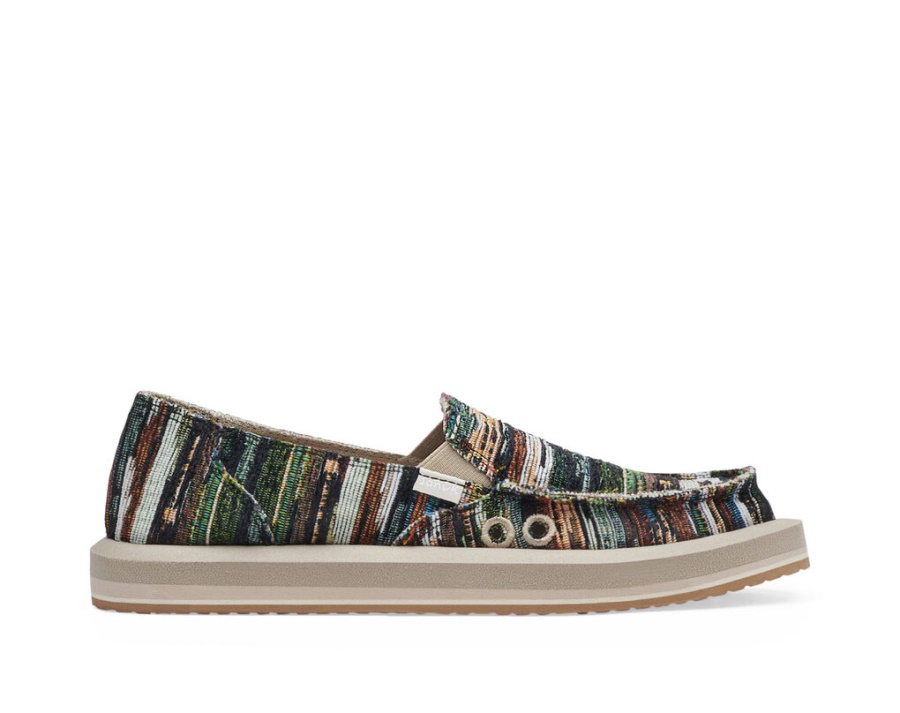 sanuk_donna_st_grandmas_couch_black_multi.jpg Sanuk Donna St Grandma's Couch Black Multi - Image 1