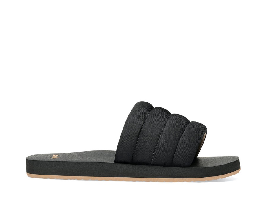 sanuk_puff_n_slide_st_black.jpg Sanuk Puff N Slide St Black - Image 1