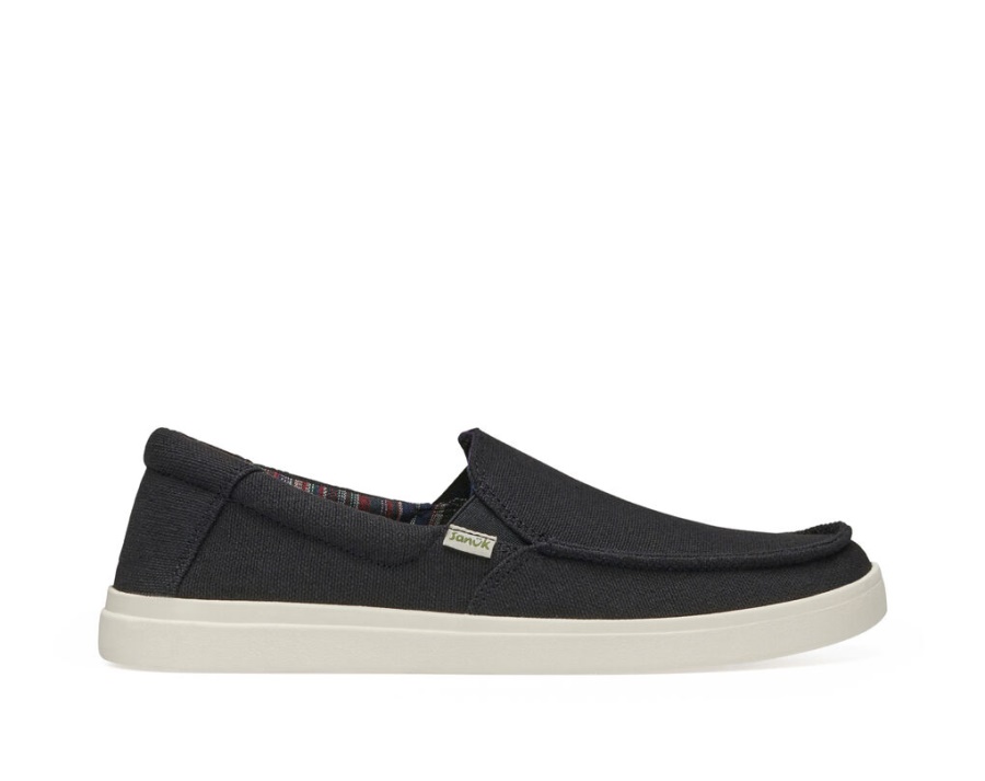 sanuk_sideline_2_hemp_black.jpg Sanuk Sideline 2 Hemp Black - Image 1