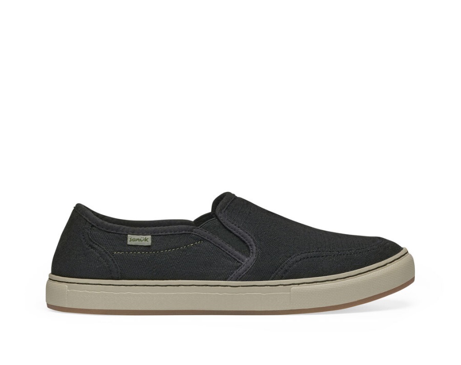 sanuk_tideline_hemp_washed_black.jpg Sanuk Tideline Hemp Washed Black - Image 1