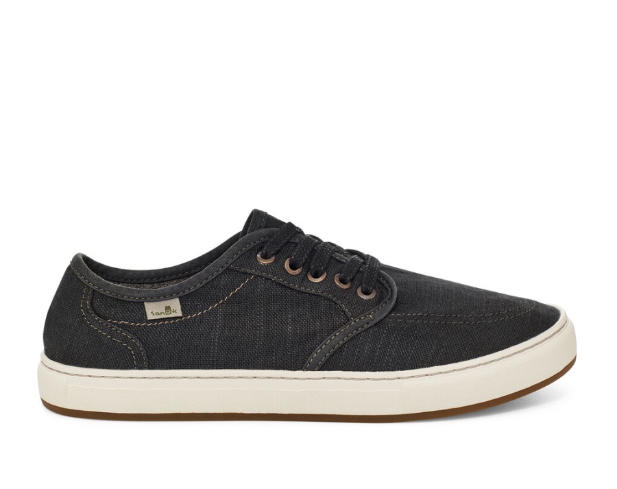 sanuk_tideline_lace_hemp_washed_black.jpg Sanuk Tideline Lace Hemp Washed Black - Image 1