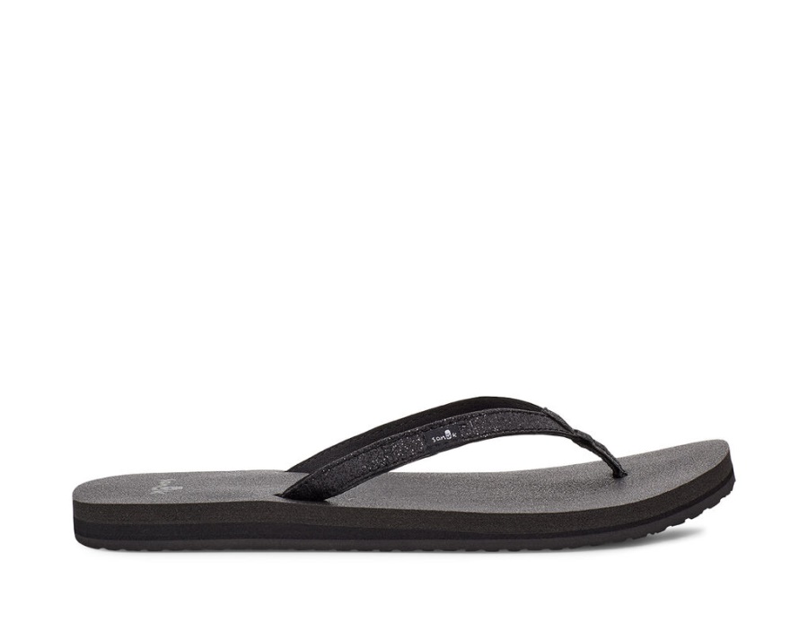 sanuk_yoga_joy_sparkle_black_sparkle.jpg Sanuk Yoga Joy Sparkle Black Sparkle - Image 1